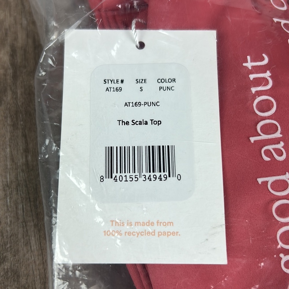 NWT Andie Swim The Scala Top deep coral punch S - Picture 6 of 7
